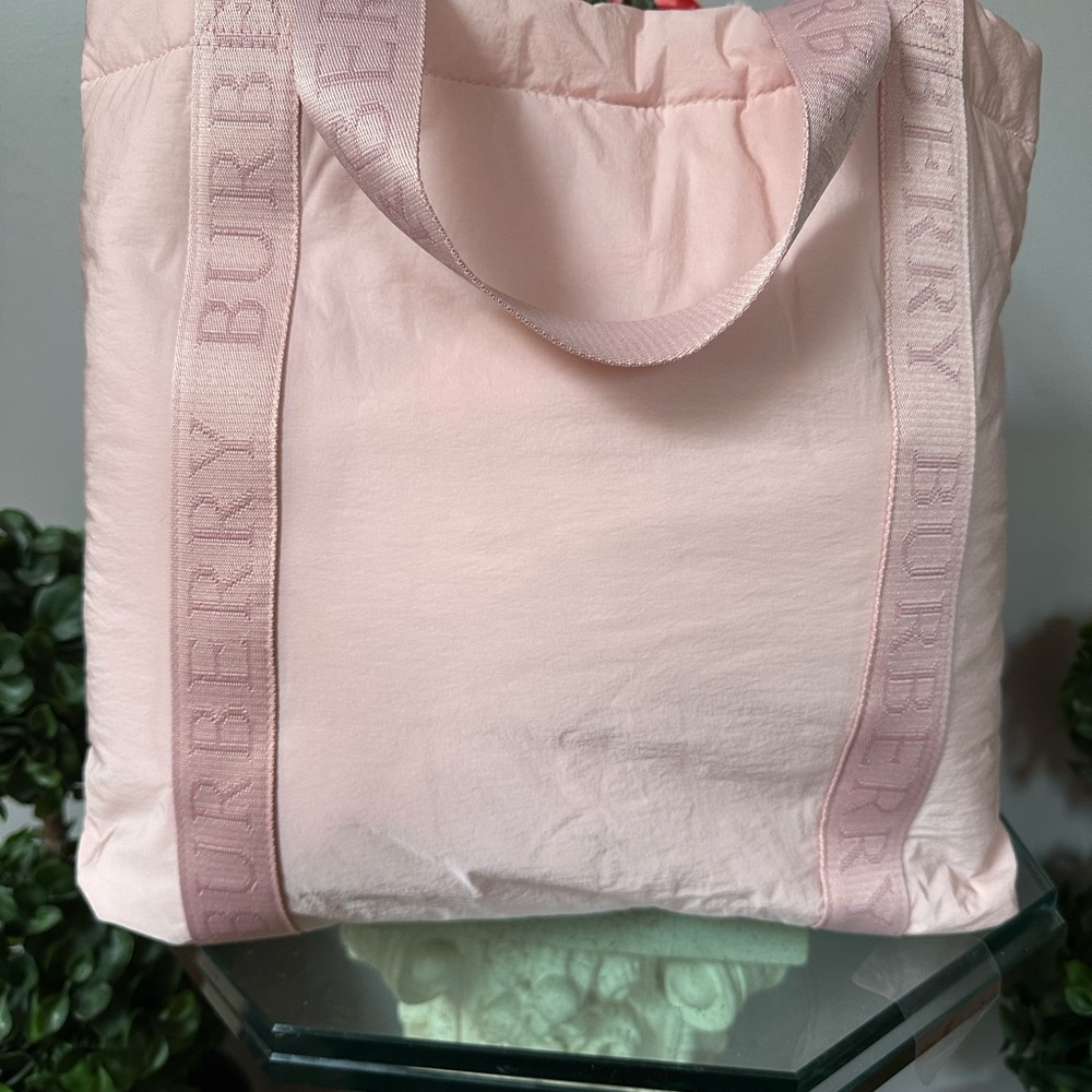 Burberry Pale Pink Logo Strap Tote - Picture 3 of 8